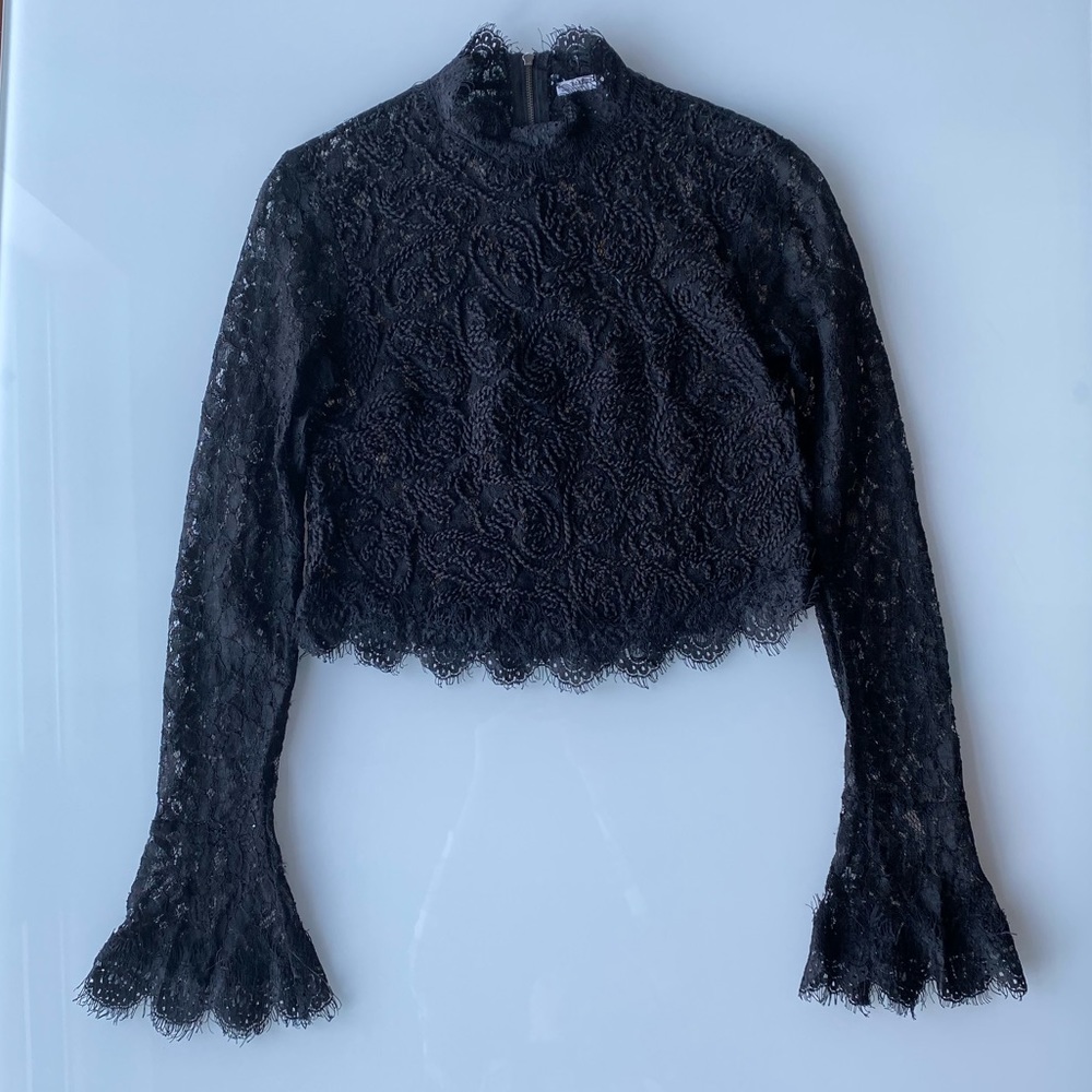Zara black lace top